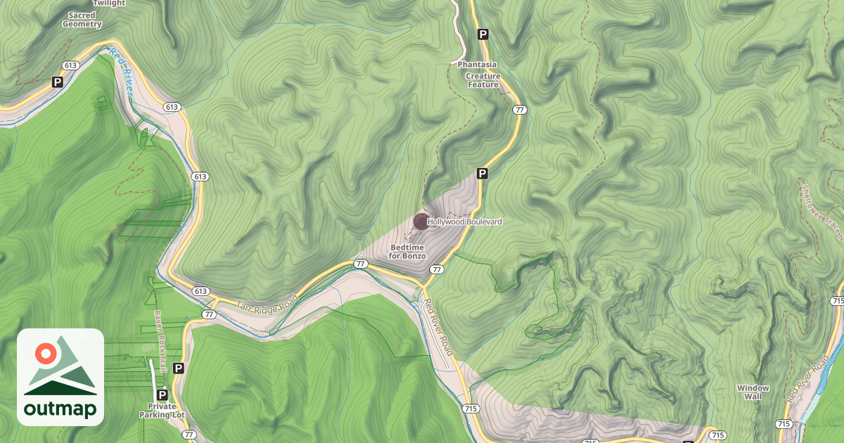 Map of Hollywood Boulevard