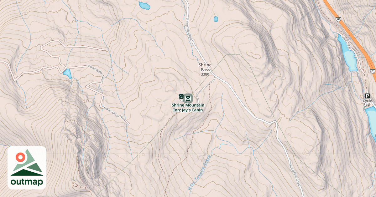 Map of Shrine Mountain Inn: Jay's Cabin