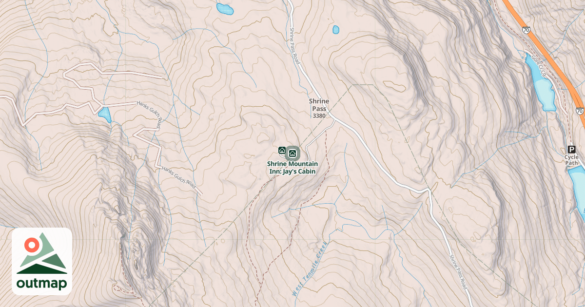 Map of Shrine Mountain Inn: Jay's Cabin