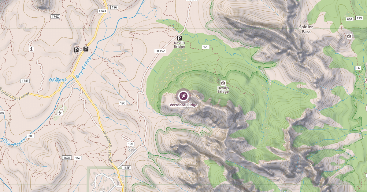 Map preview of Vertebral Ridge