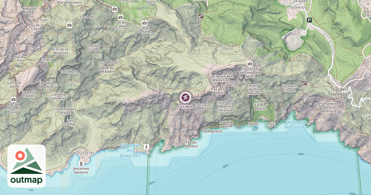Map of La Lèbre