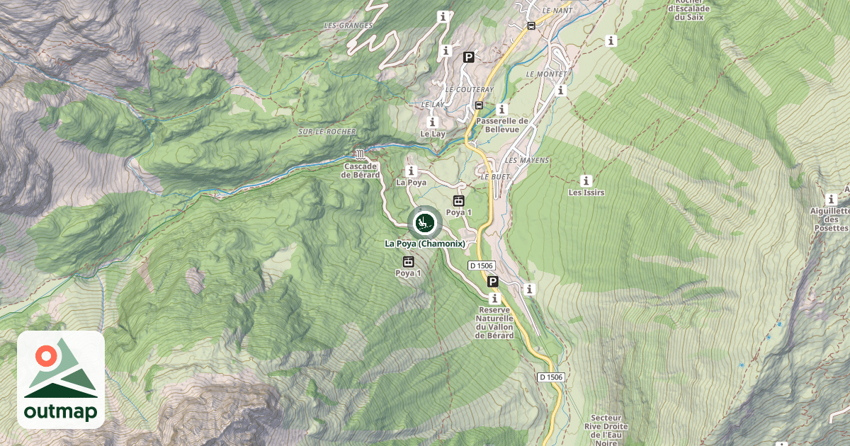 Map of La Poya (Chamonix)
