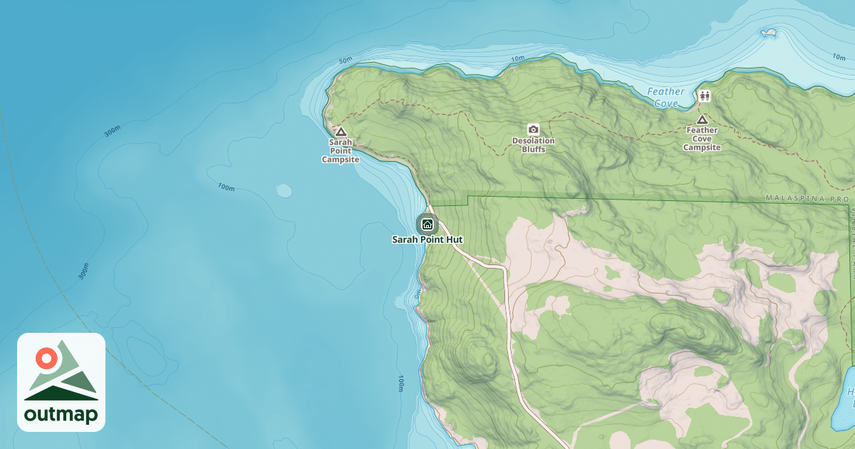 Map of Sarah Point Hut