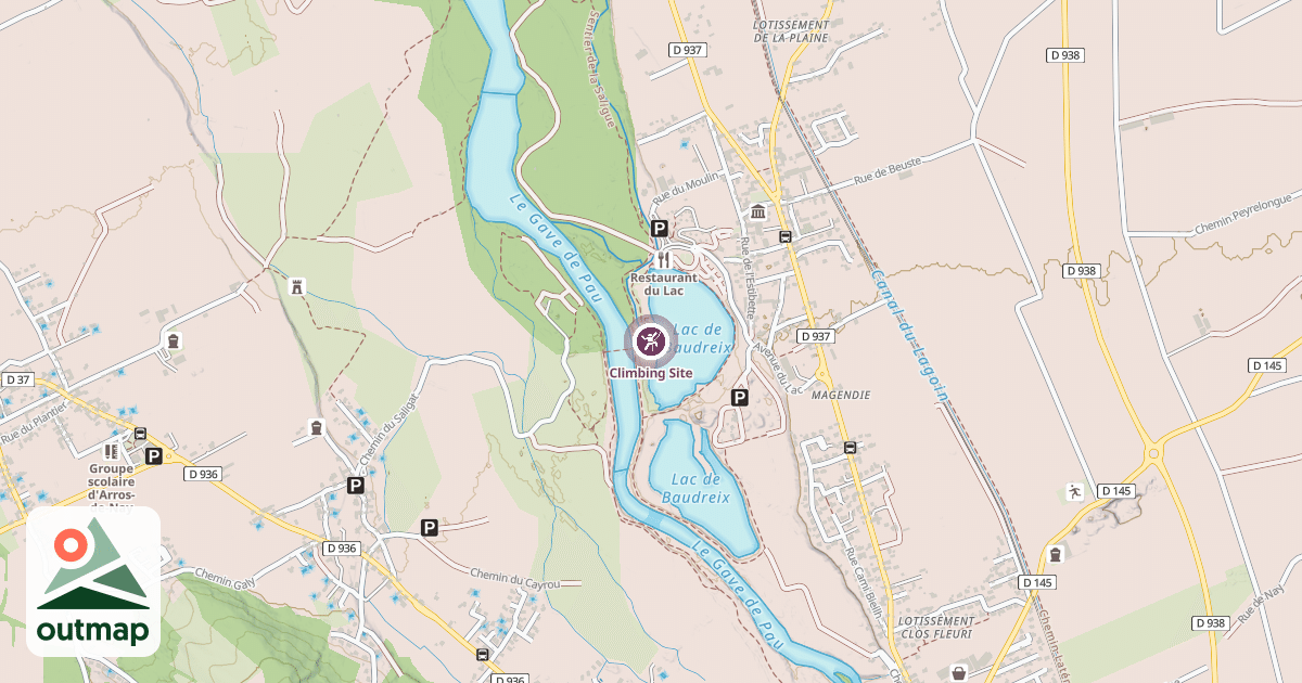 Map of Climbing Site