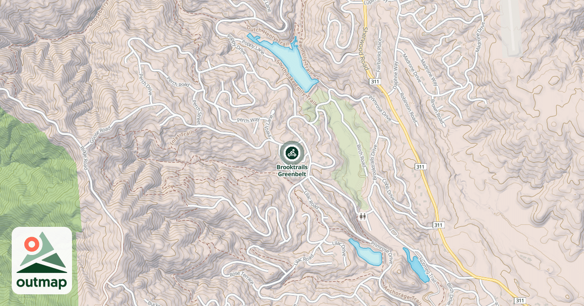 Map of Brooktrails Greenbelt
