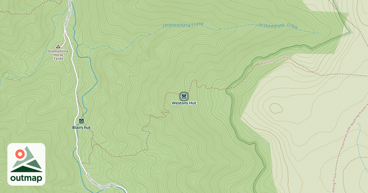Map of Westons Hut