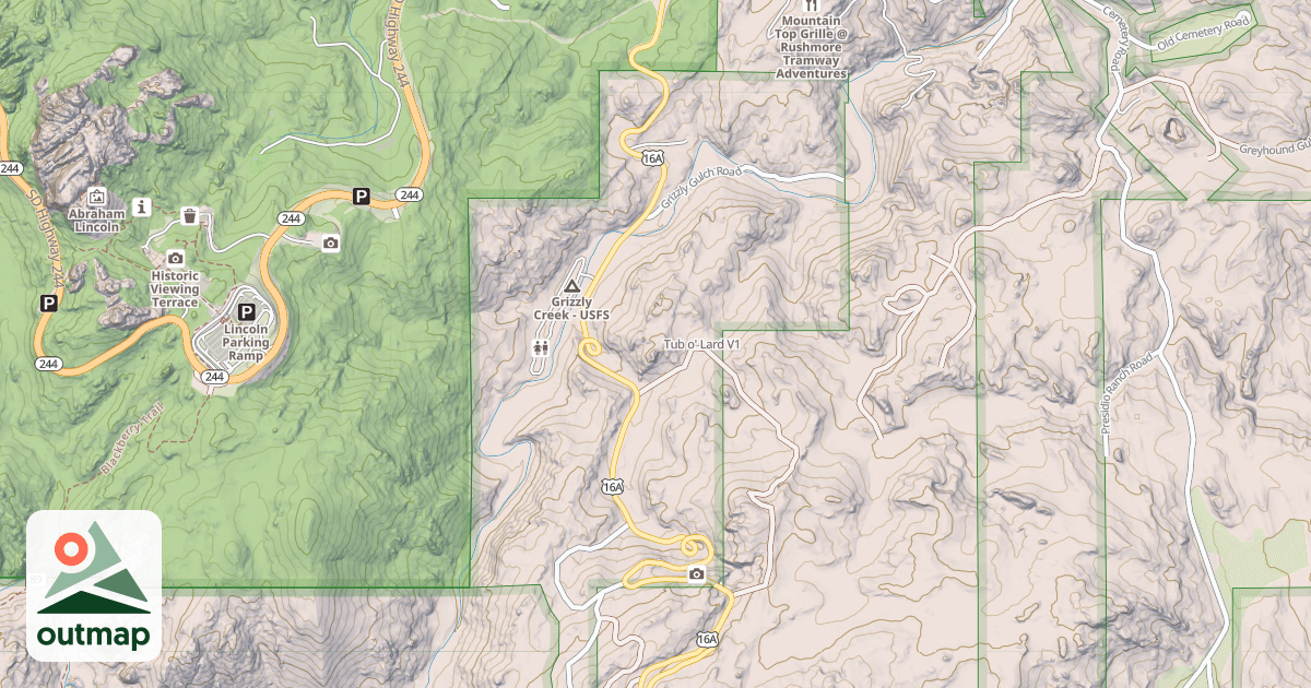 Map of Tub o' Lard