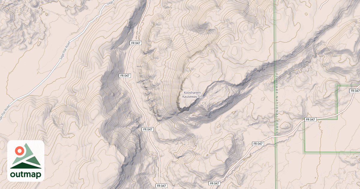 Map of Koosharem Kauseway