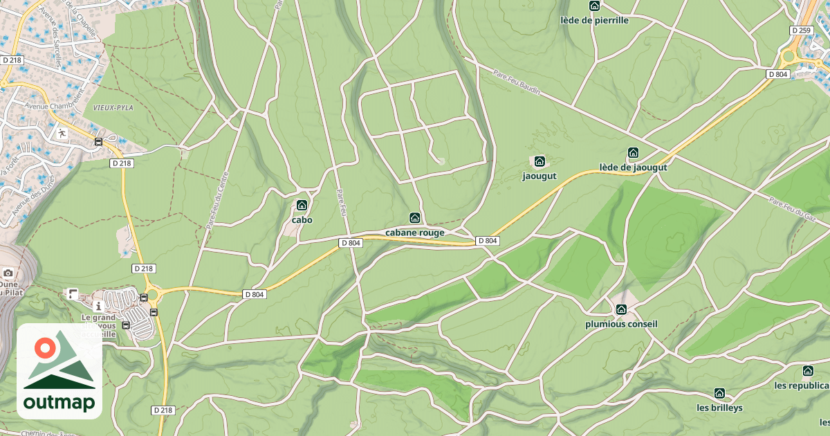 Map of cabane rouge