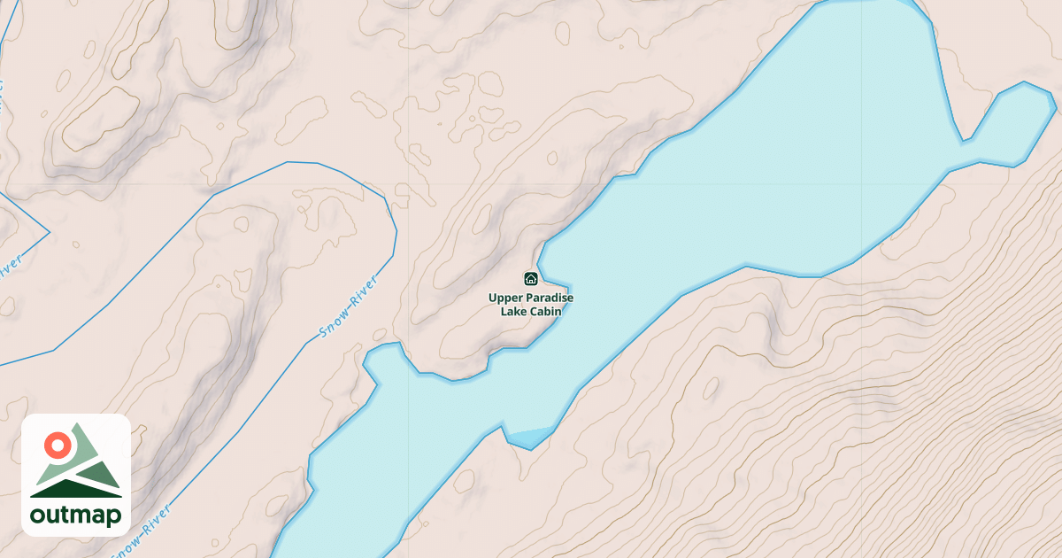 Map of Upper Paradise Lake Cabin