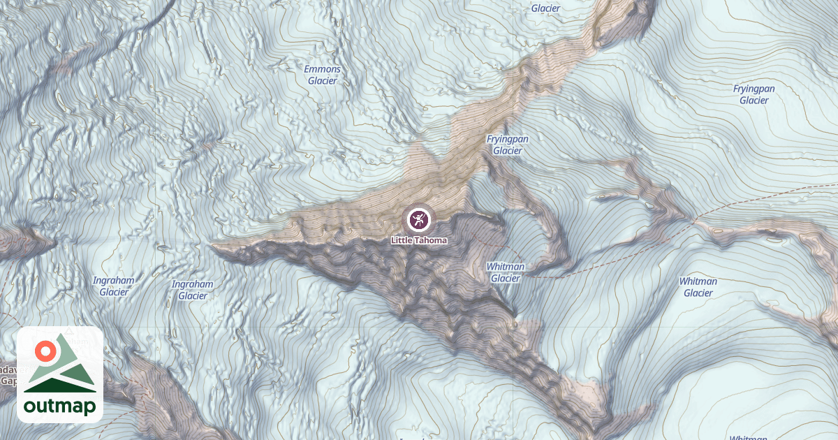 Map of Little Tahoma