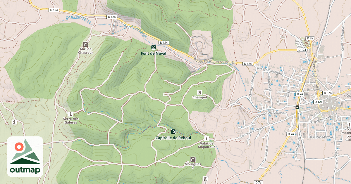 Map of Capitelle Avesque