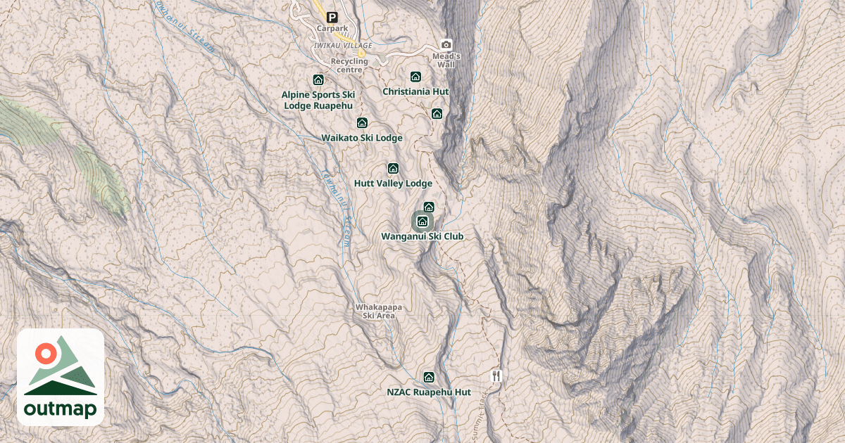 Map of Wanganui Ski Club