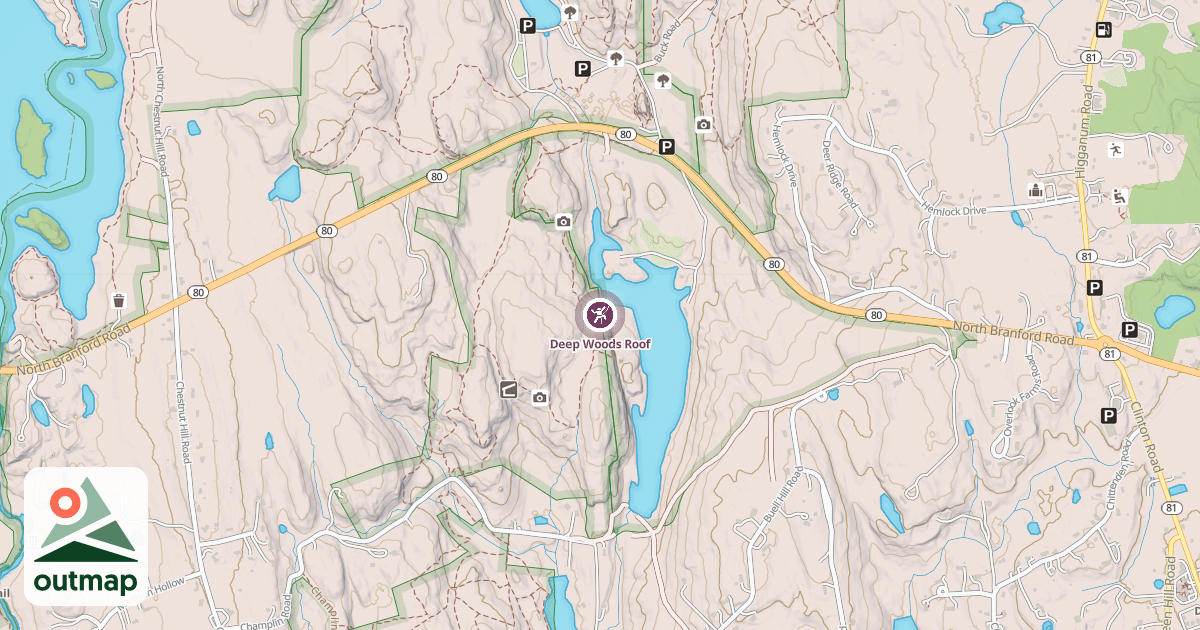 Map of Deep Woods Roof
