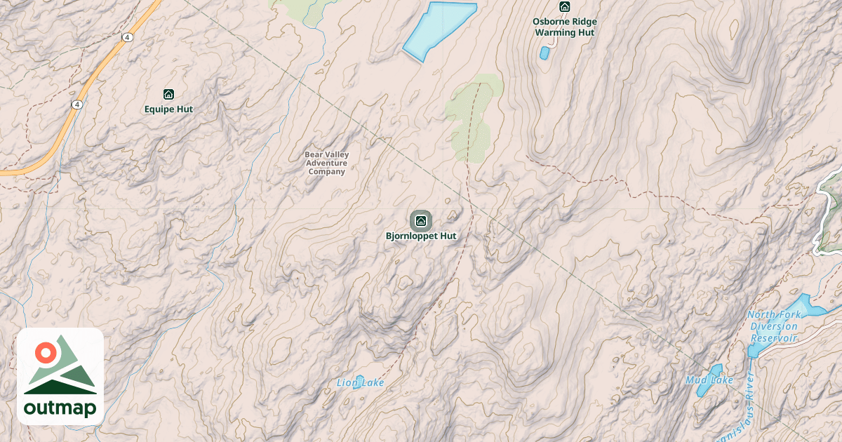 Map of Bjornloppet Hut