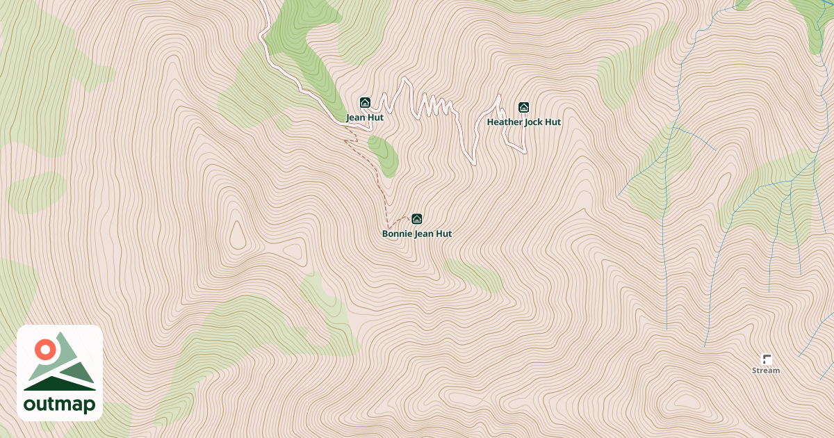 Map of Bonnie Jean Hut
