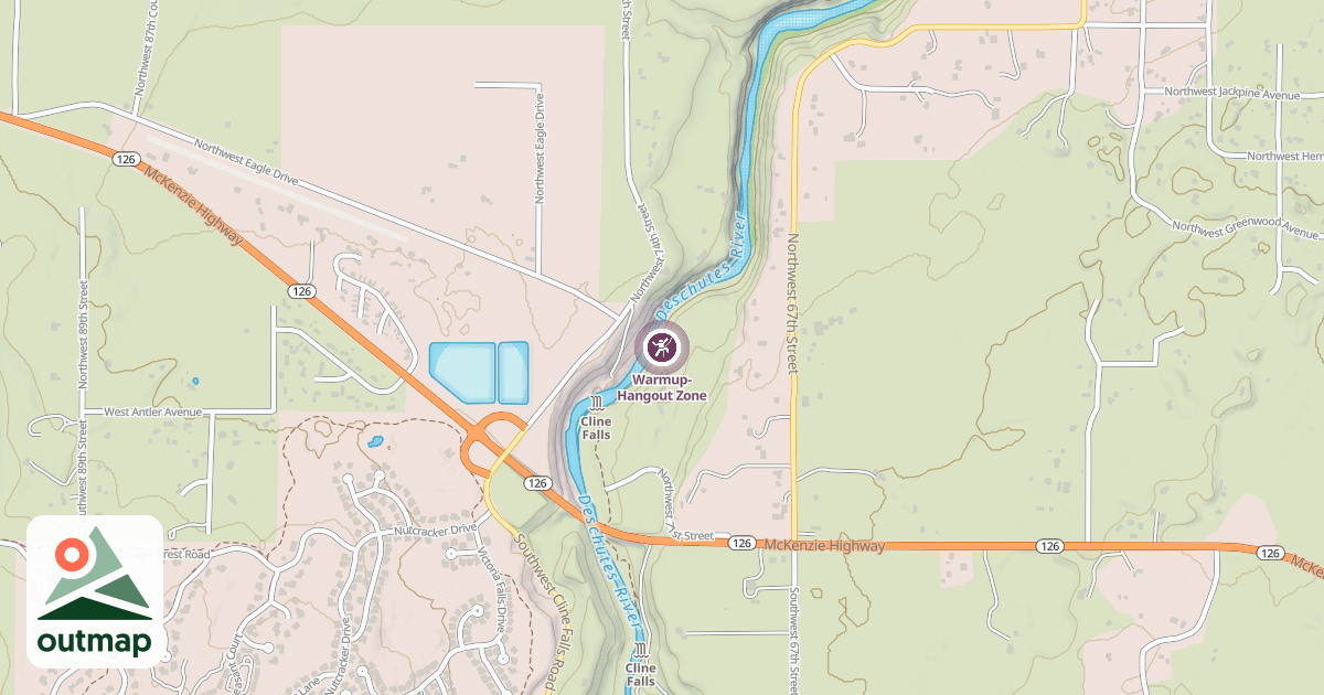 Map of Warmup-Hangout Zone