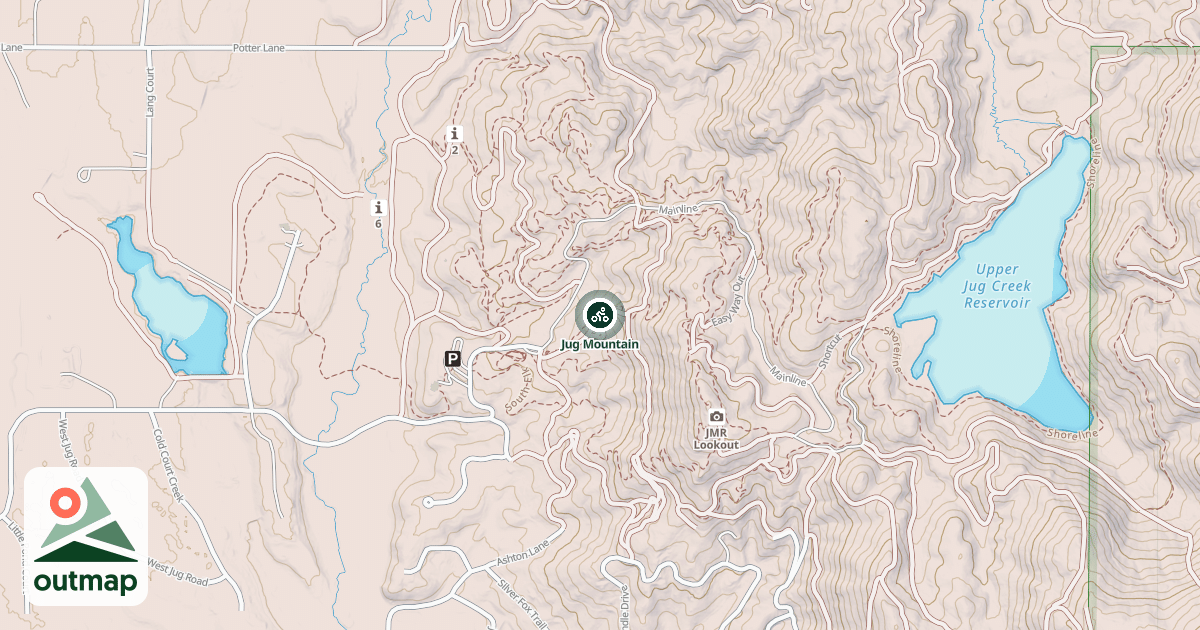 Map of Jug Mountain