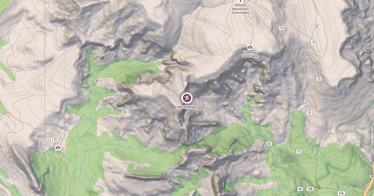 Map preview of Mt Florida