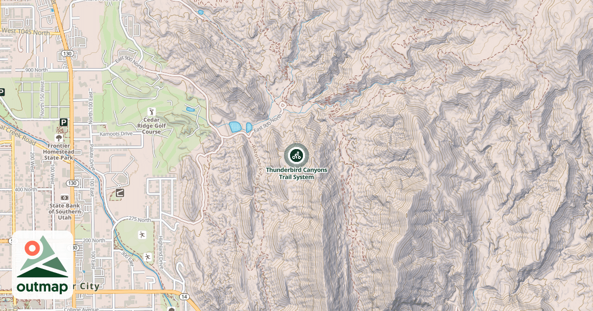Map of Thunderbird Canyons Trail System