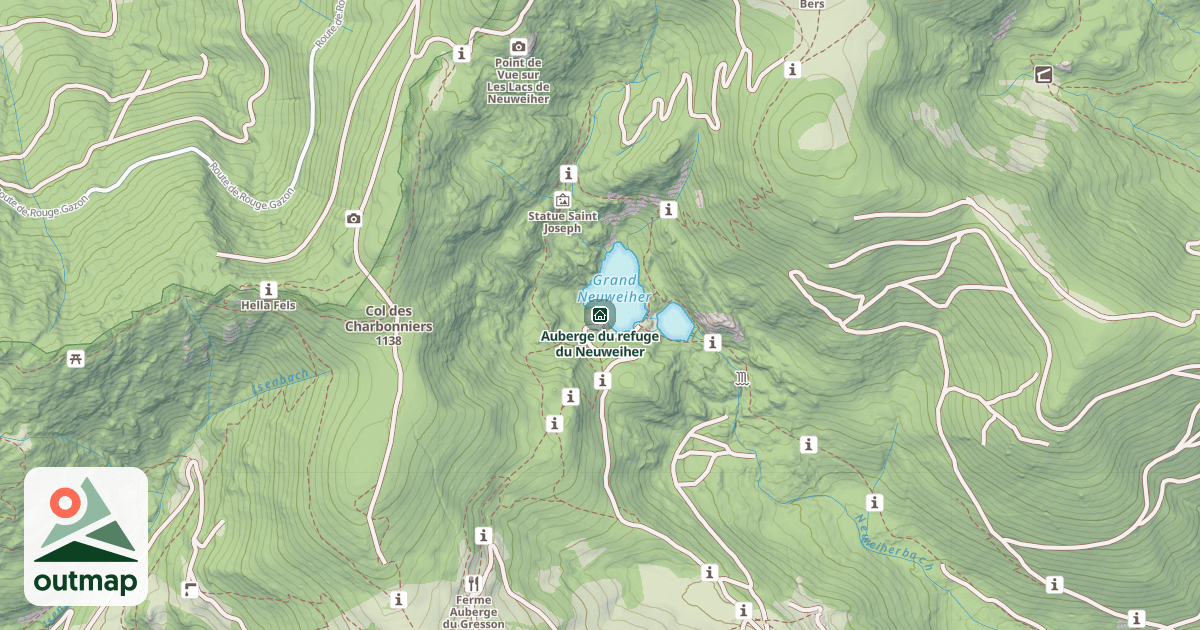 Map of Auberge du refuge du Neuweiher