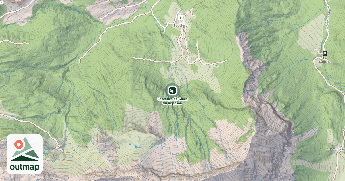 Map of Cascades de Glace du Reposoir