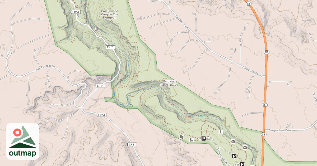 Map of Berthoud Canal Low
