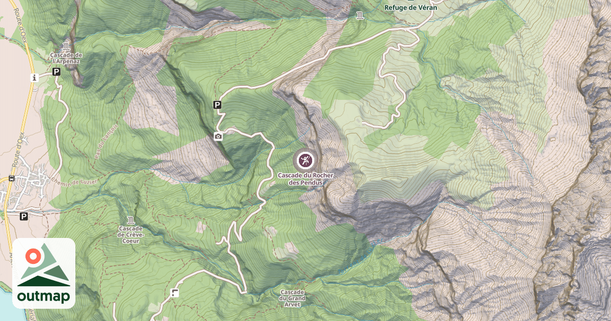 Map of Cascade du Rocher des Pendus