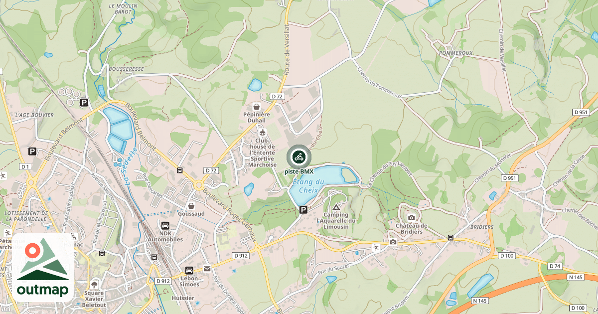 Map of piste BMX