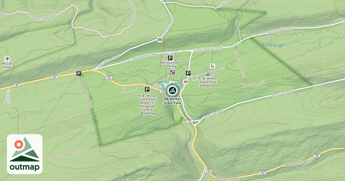 Map of RB Winter State Park