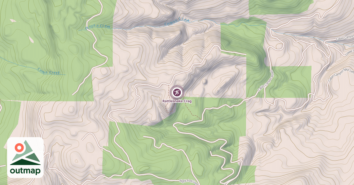 Map of Rattlesnake Crag