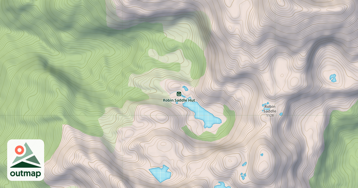 Map of Robin Saddle Hut