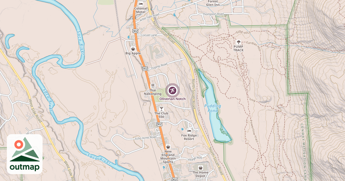 Map of Oliverian Notch