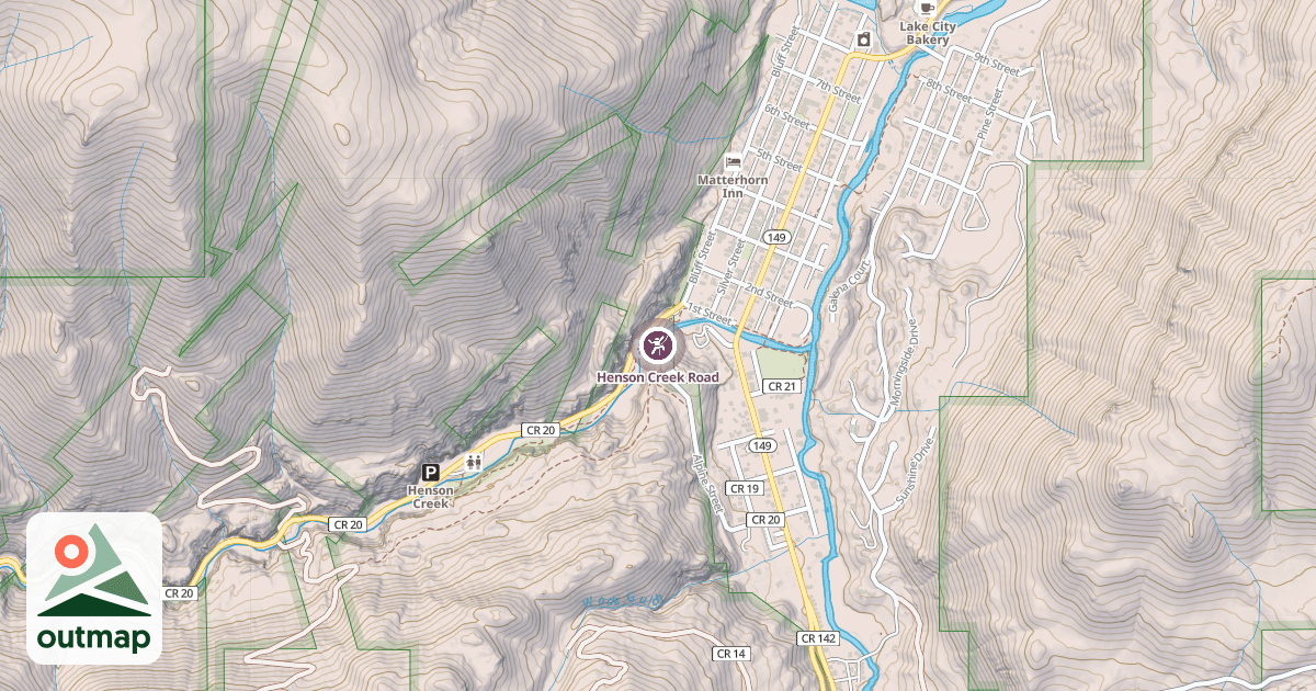 Map of Henson Creek Road