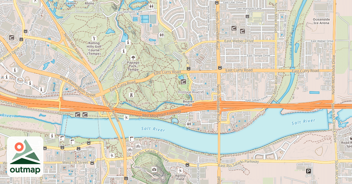 Map of Frontage Road