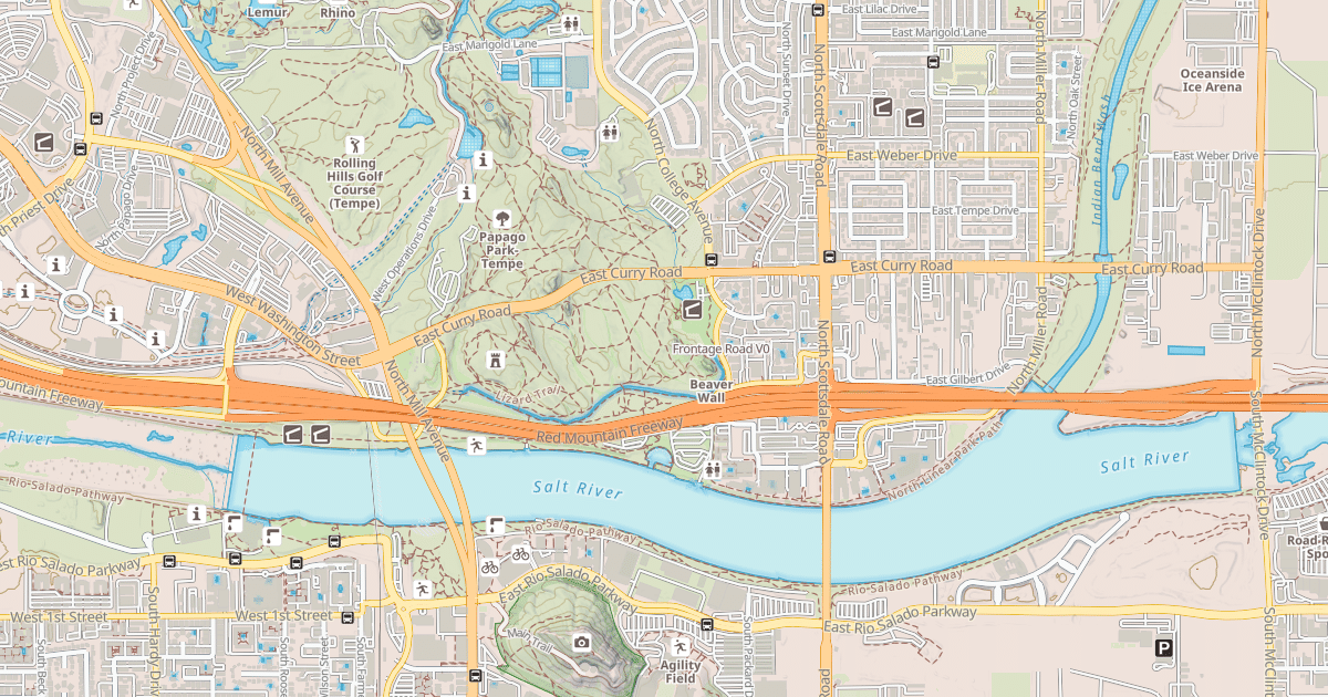 Map preview of Frontage Road