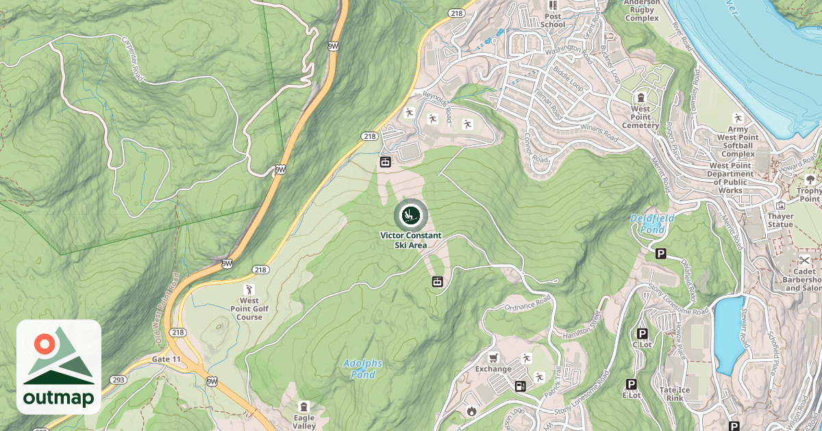 Map of Victor Constant Ski Area