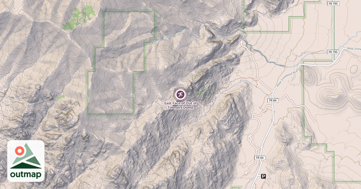 Map of East Face of Out of Towners Dome