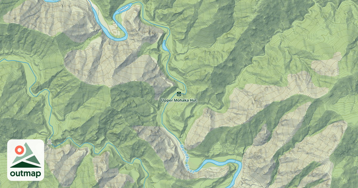 Map of Upper Mohaka Hut