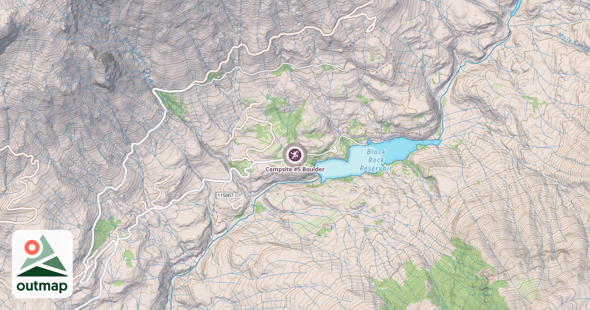 Map of Campsite #5 Boulder