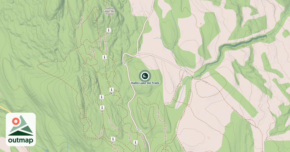 Map of Hallis Lake Ski Trails