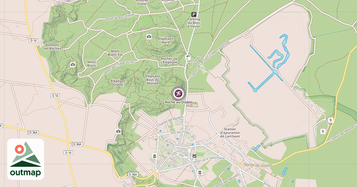 Map of Roche au Diable