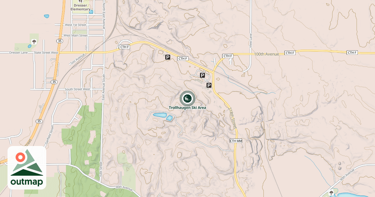 Map of Trollhaugen Ski Area