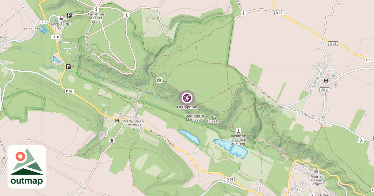 Map of La Daphnie