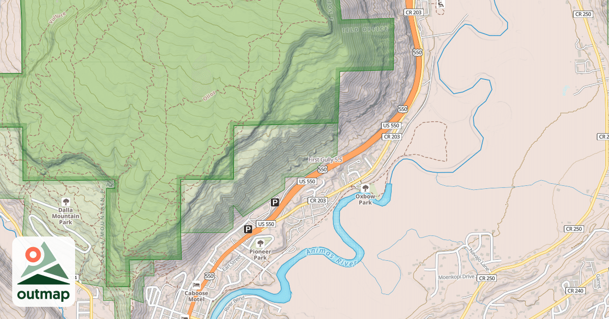 Map of First Gully