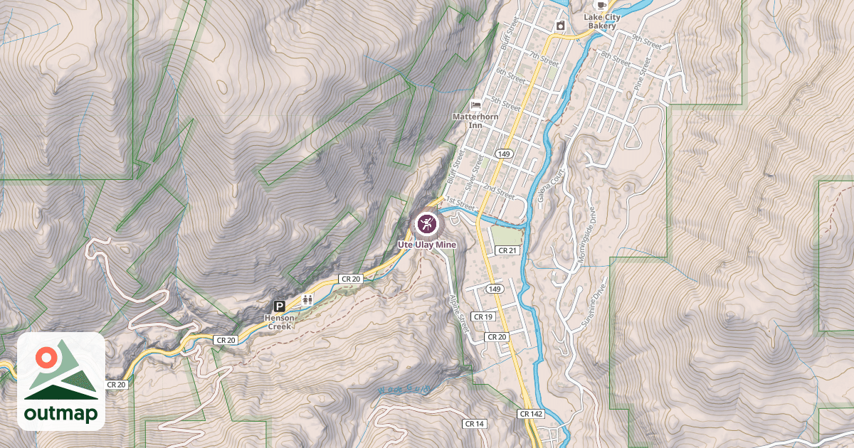 Map of Ute Ulay Mine