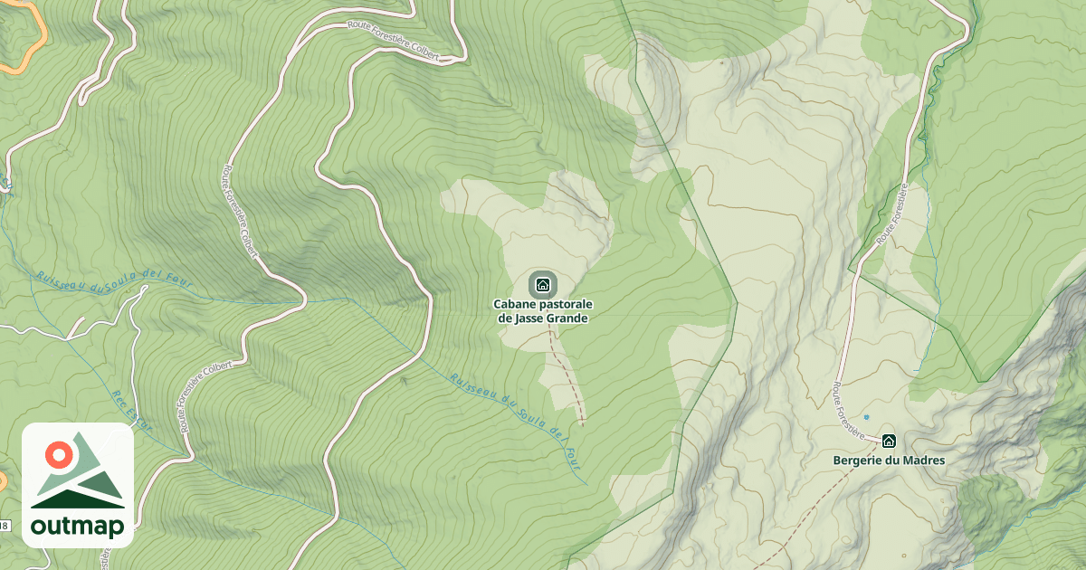 Map of Cabane pastorale de Jasse Grande