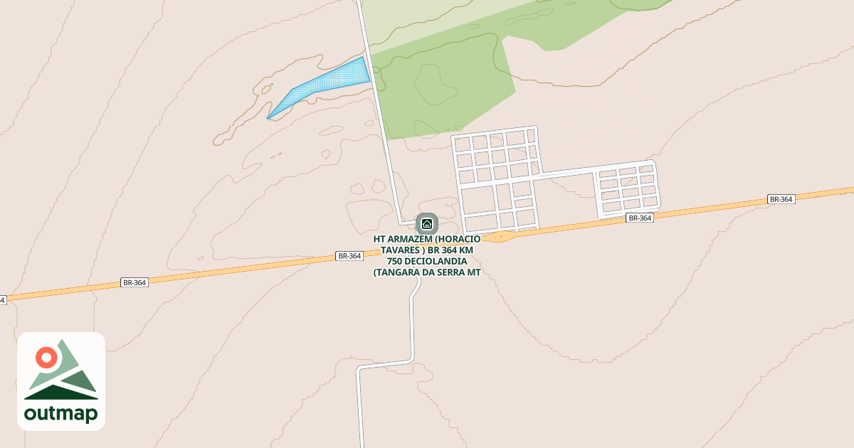 Map of HT ARMAZEM (HORACIO TAVARES ) BR 364 KM 750 DECIOLANDIA (TANGARA DA SERRA MT