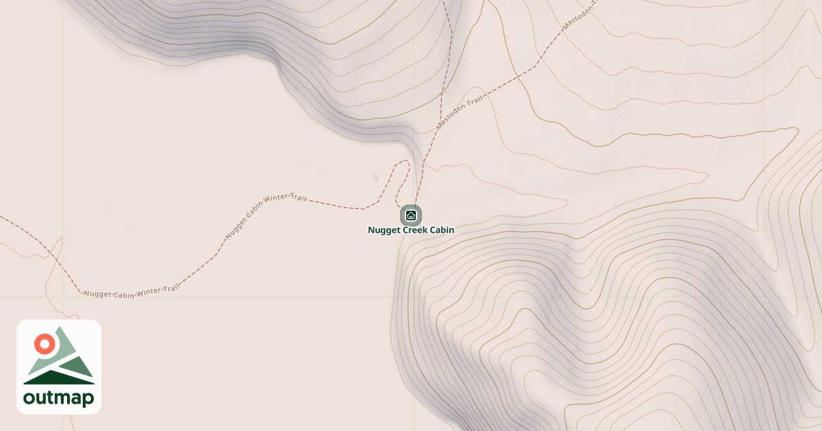 Map of Nugget Creek Cabin