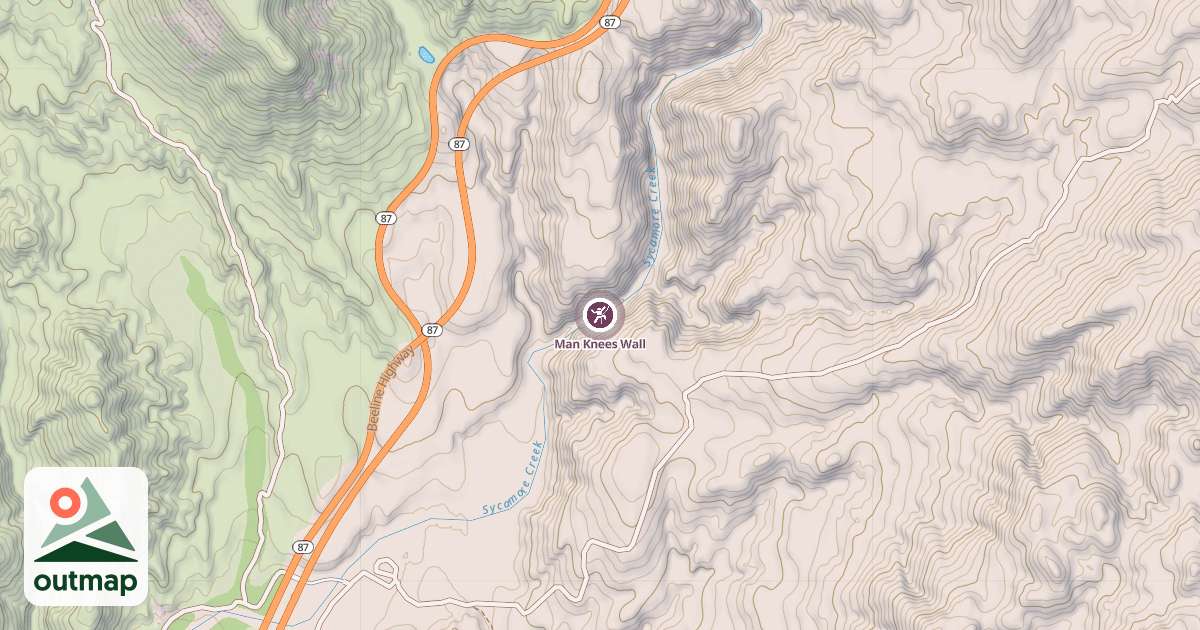 Map of Man Knees Wall